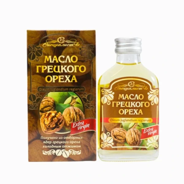 Olej z vlašských orechov Specialist 100 ml s krabičkou a fľašou