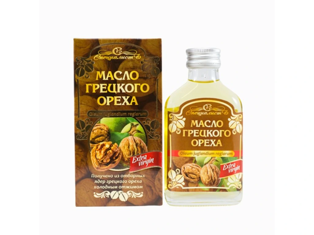 Olej z vlašských orechov Specialist 100 ml s krabičkou a fľašou