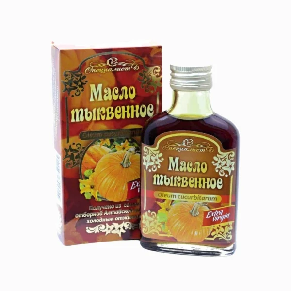 Tekvicový olej Specialist 100 ml vo fľaši a krabičke