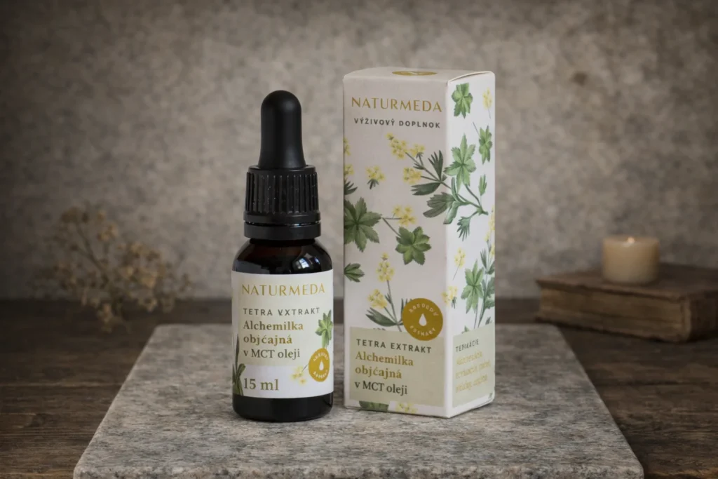 Alchemilka obyčajná Naturmeda Tetra extrakt 15 ml s fľaštičkou a krabičkou