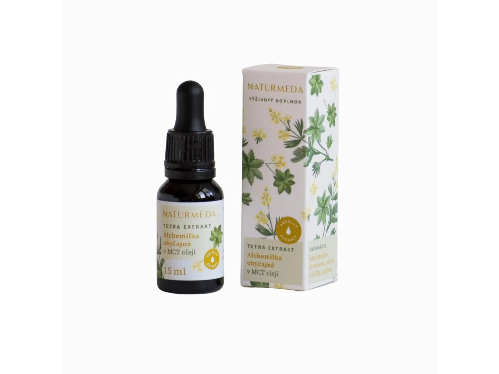 Alchemilka obyčajná Naturmeda Tetra bylinný extrakt 15 ml s krabičkou