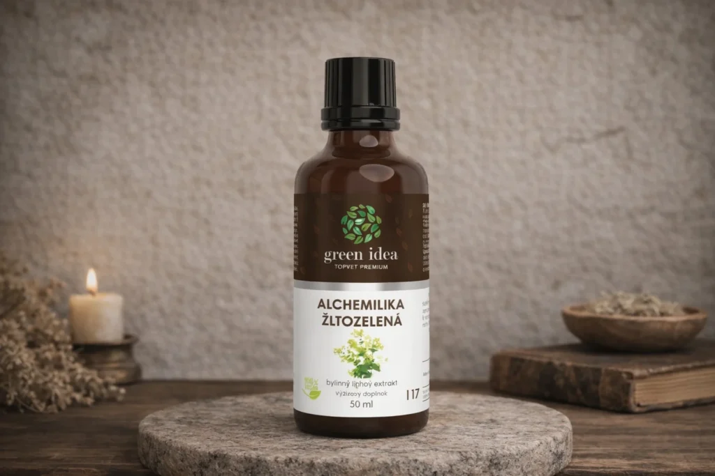 Alchemilka žltozelená tinktúra Green idea v prírodnej scéne