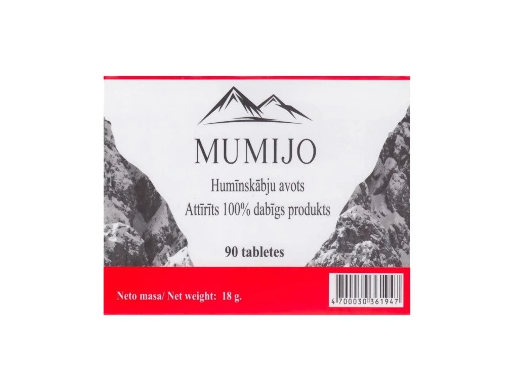 Altajské mumio Shilajit 90 tabliet v balení s horským motívom