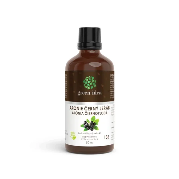 Arónia čiernoplodá Green idea bylinný liehový extrakt v 50 ml fľaši