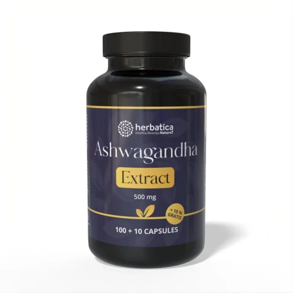 Herbatica Ashwagandha Extract 500 mg v čiernej dóze