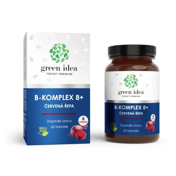 B-komplex s červenou repou Green Idea 60 kapsúl