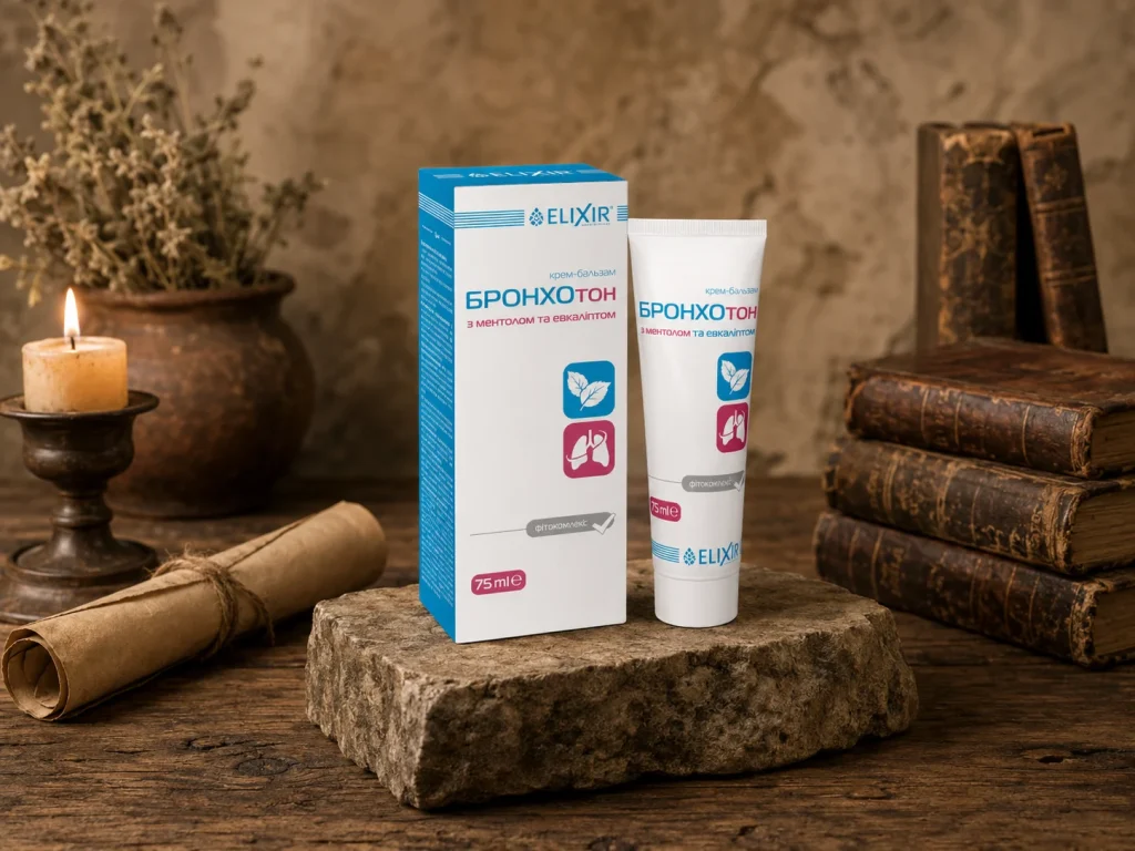 Balzam s mentolom a eukalyptom Bronchoton Elixir 75 ml v prírodnej scéne