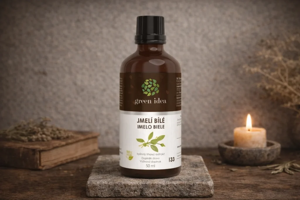 Imelo biele Green idea 50 ml v zátiší pri sviečke