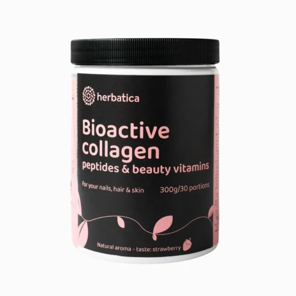 Bioaktívny kolagén Herbatica s peptidmi a vitamínmi v 300 g dóze