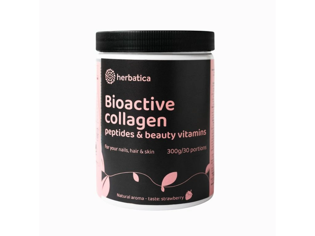 Bioaktívny kolagén Herbatica s peptidmi a vitamínmi v 300 g dóze