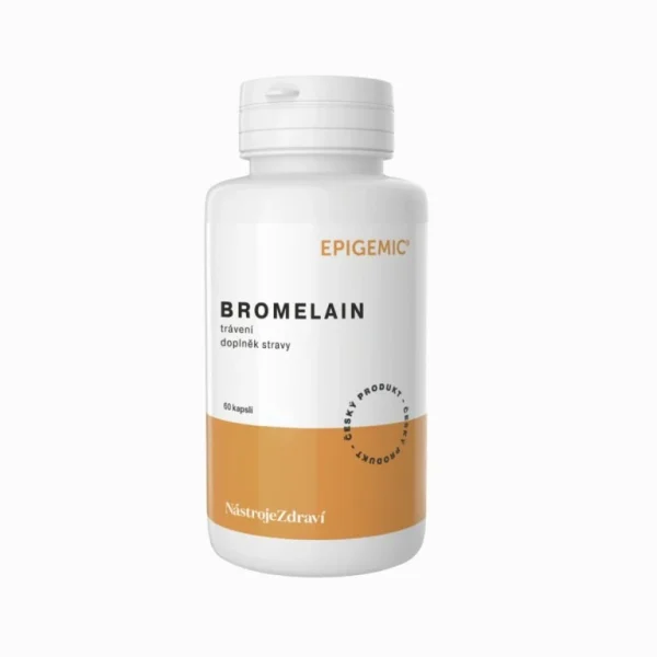 Bromelain Epigemic v bielom balení so 60 kapsulami