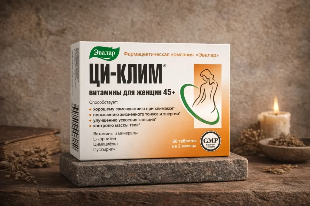 CI-KLIM BIO Evalar 60 tabliet v krabičke na podstavci
