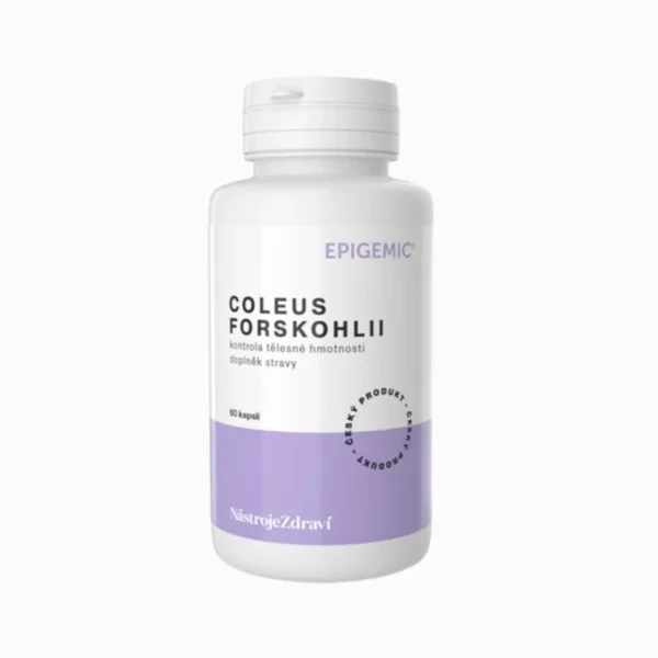 Coleus forskohlii Epigemic 60 kapsúl v bielej dóze