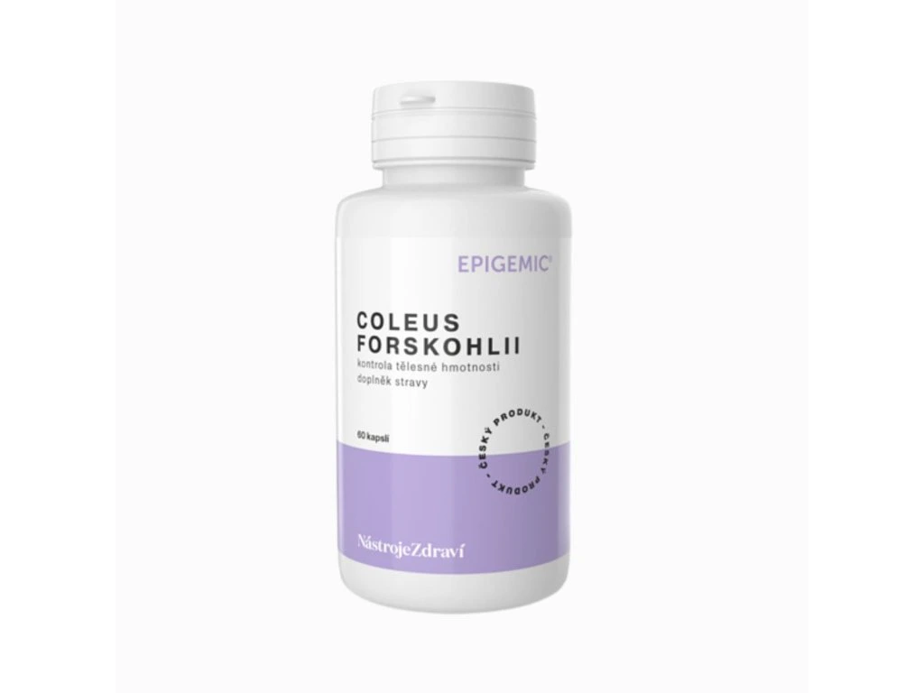 Coleus forskohlii Epigemic 60 kapsúl v bielej dóze