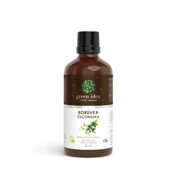 Čučoriedka tinktúra Green idea 50 ml v hnedej fľaštičke