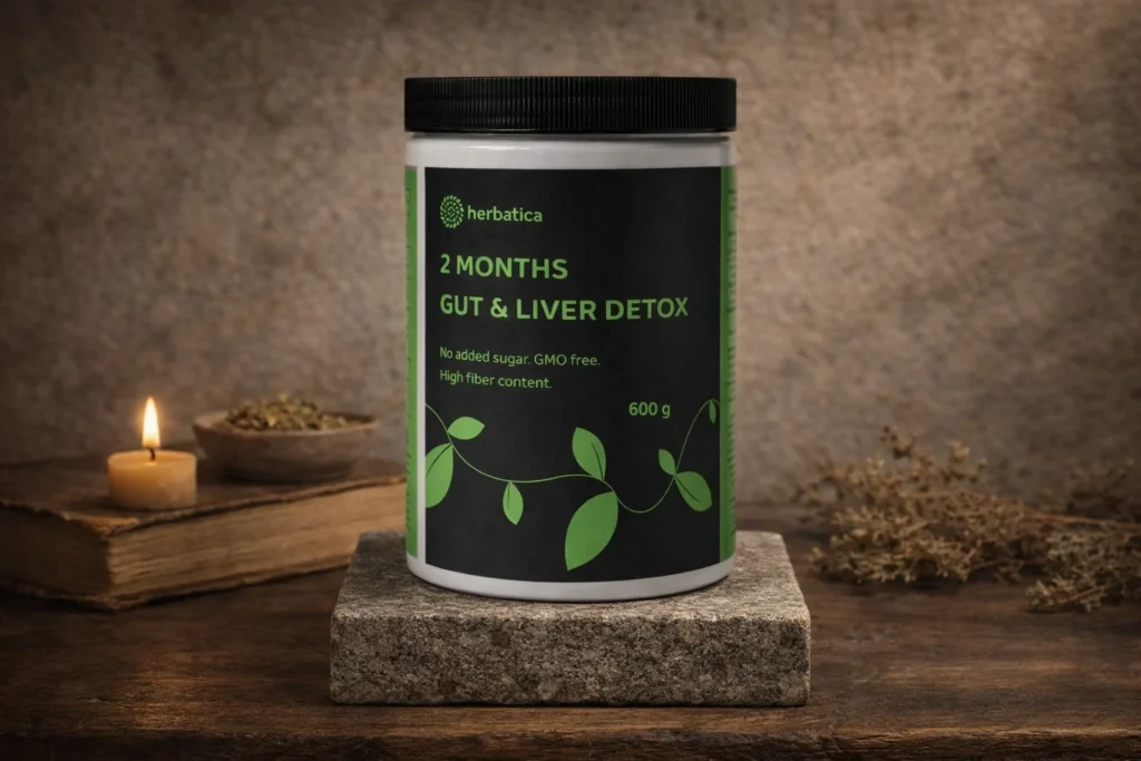 Gut & Liver Detox Herbatica 600 g na kamennom podstavci