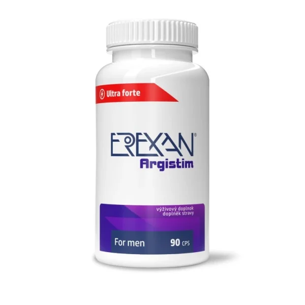 EREXAN Argistim UltraForte 90 kapsúl v bielej dóze