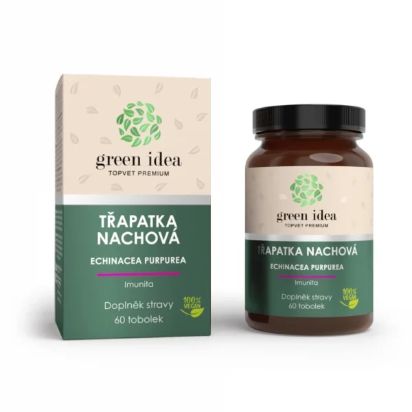 Echinacea bylinný extrakt Green Idea 60 toboliek s krabičkou a dózou