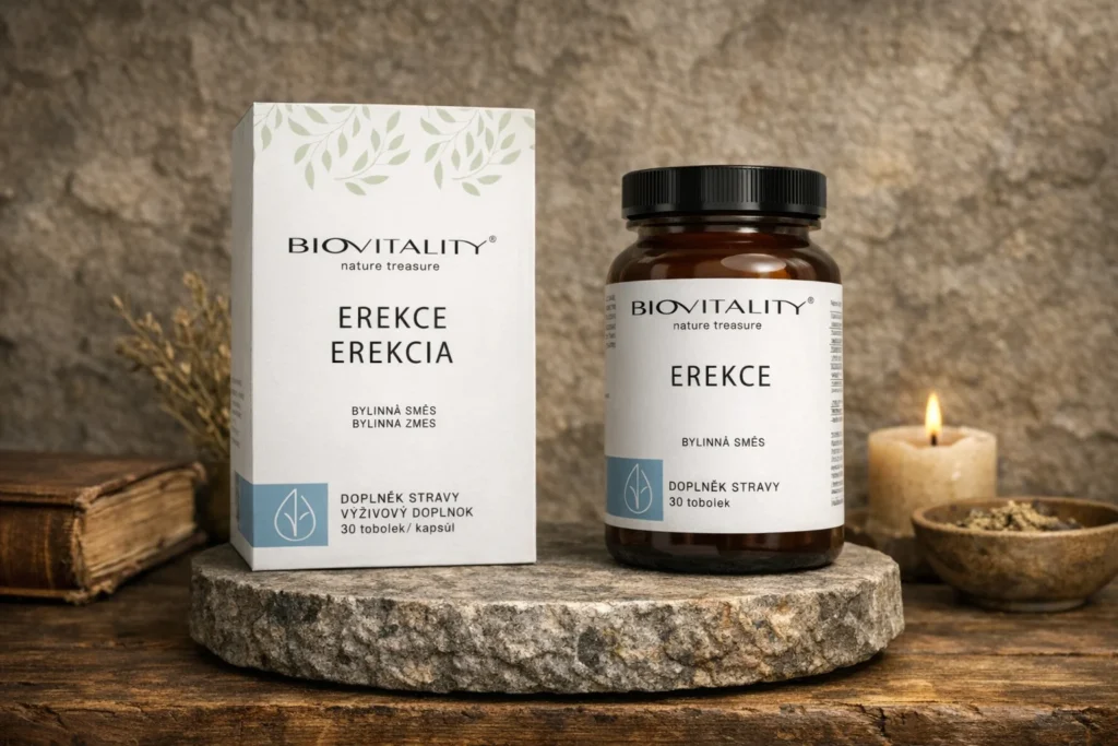 Biovitality Erekcia bylinná zmes v dóze a krabičke