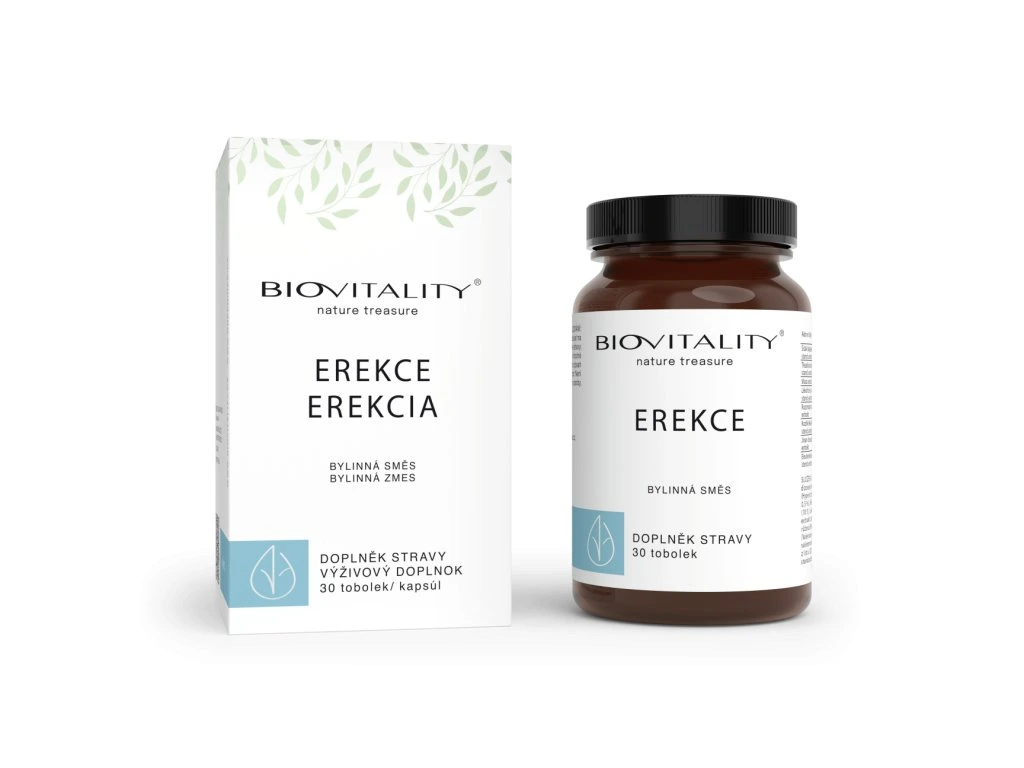 Biovitality Erekcia bylinná zmes v krabičke a dóze