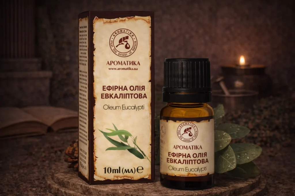 Esenciálny olej Eukalyptus Aromatika 10 ml v prírodnej scéne