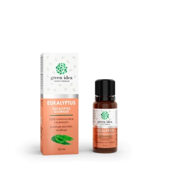 Eukalyptová silica Green Idea 10 ml s krabičkou a fľaštičkou