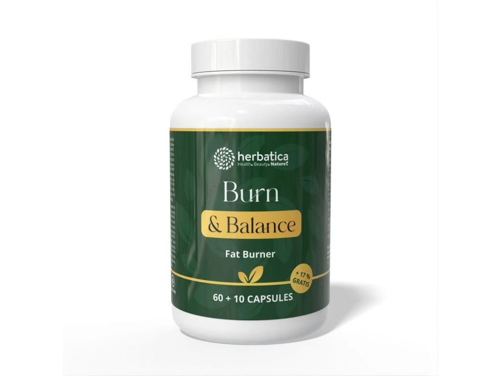 Fat Burner Burn & Balance Herbatica v bielej dóze 70 kapsúl