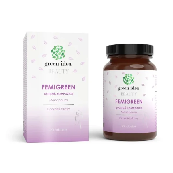 Femigreen kapsuly Green idea 90 toboliek s krabičkou a dózou