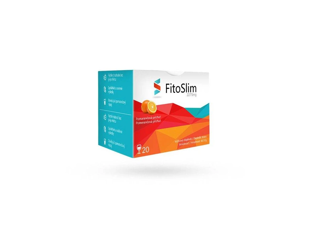 FitoSlim drink s pomarančovou príchuťou v balení 20 vrecúšok