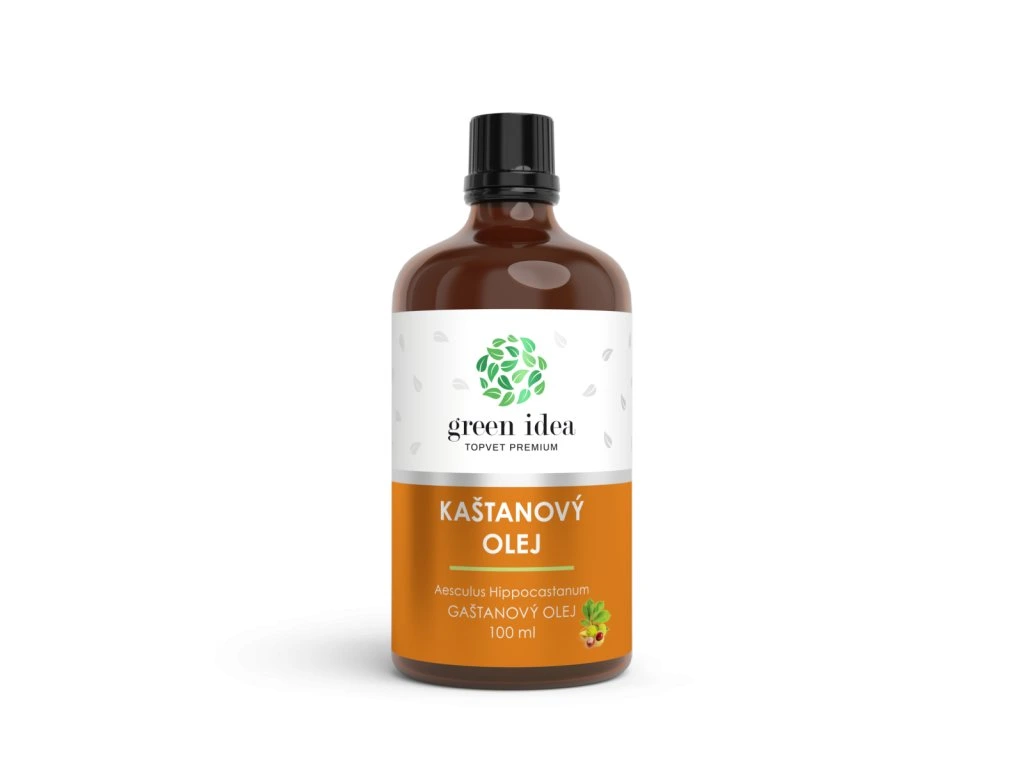 Gaštanový bylinný olej Green Idea v 100 ml fľaši