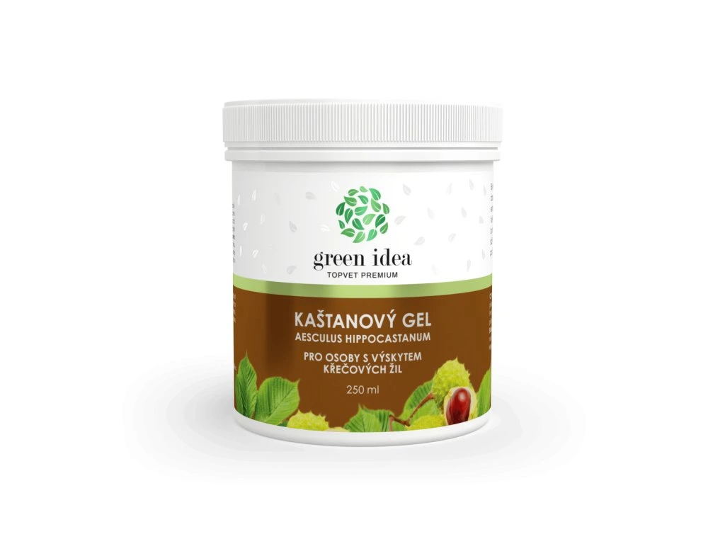 Gaštanový gél Green idea 250 ml v bielom tégliku