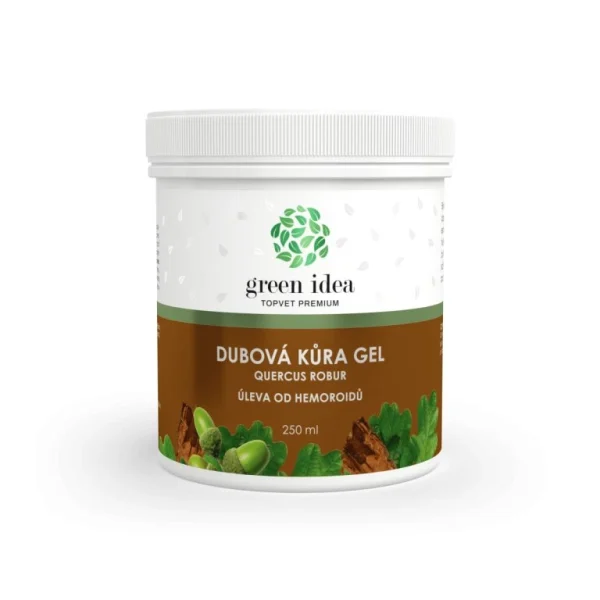 Gél z dubovej kôry Green idea 250 ml v bielom tégliku