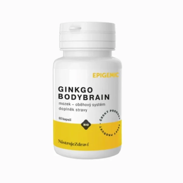 Ginkgo BodyBrain Epigemic BIO v bielom balení 60 kapsúl