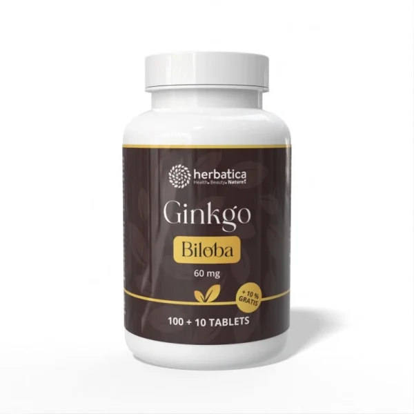 Ginkgo Biloba 60 mg Herbatica v bielom balení s tabletami