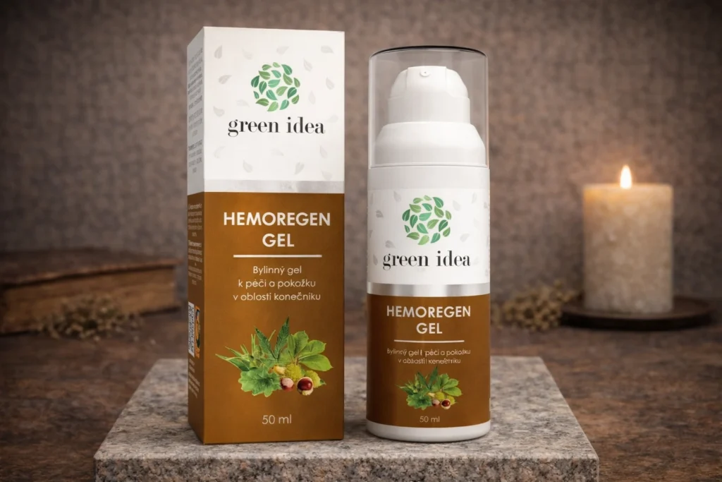 Hemoregen gel Green idea 50 ml s krabičkou na kamennom podklade