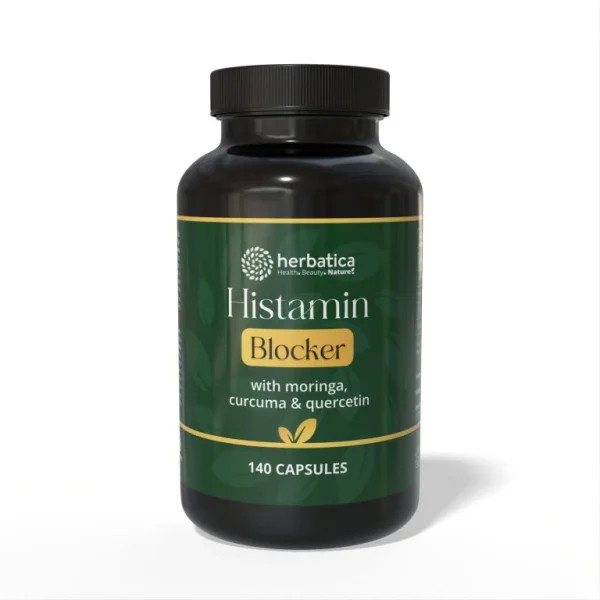 Histamin Blocker Herbatica v čiernom balení so zelenou etiketou