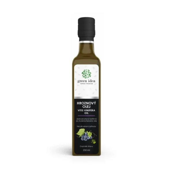 Hroznový olej Green idea 250 ml v tmavej sklenenej fľaši