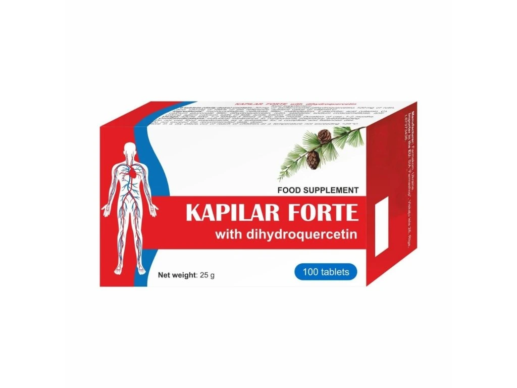 Kapilar Forte s dihydrokvercetínom, výživový doplnok v balení 100 tabliet