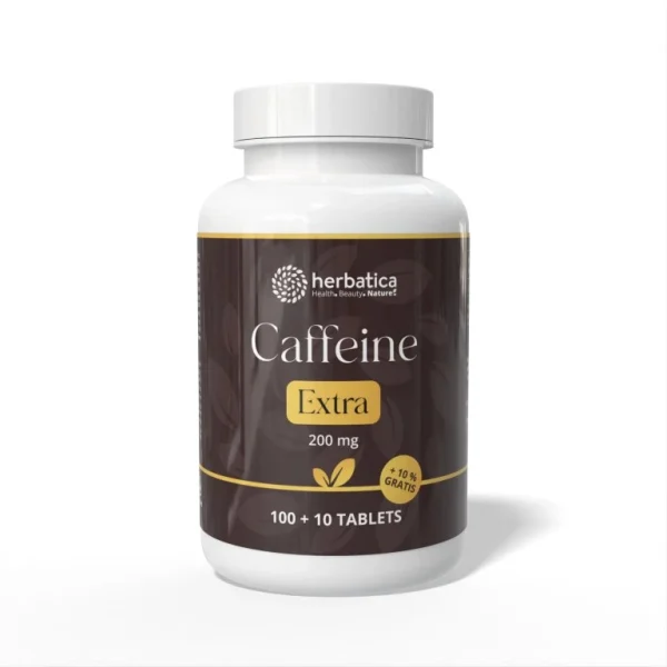 Kofeín 200 mg Caffeine Extra Herbatica v bielej dóze