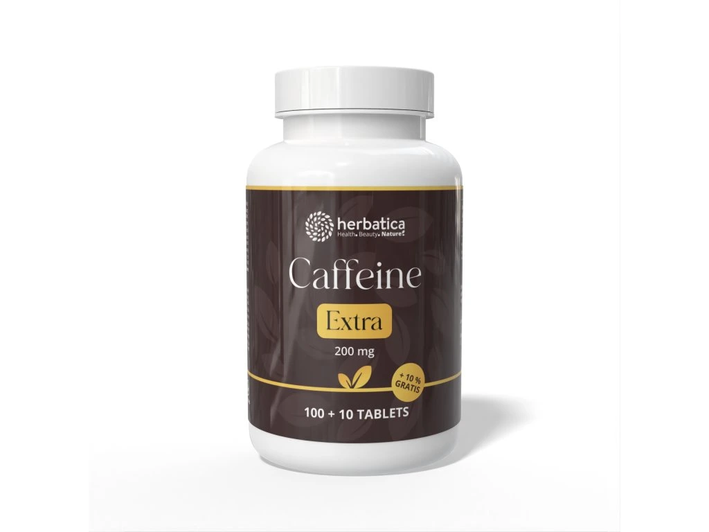 Kofeín 200 mg Caffeine Extra Herbatica v bielej dóze