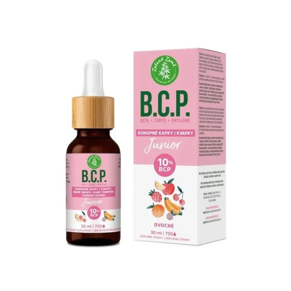 Konopné kvapky s BCP Junior 30 ml Zelená Země