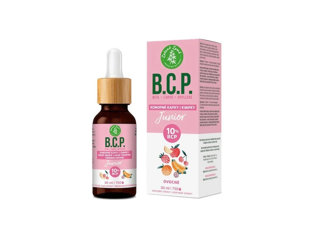 Konopné kvapky s BCP Junior 30 ml Zelená Země