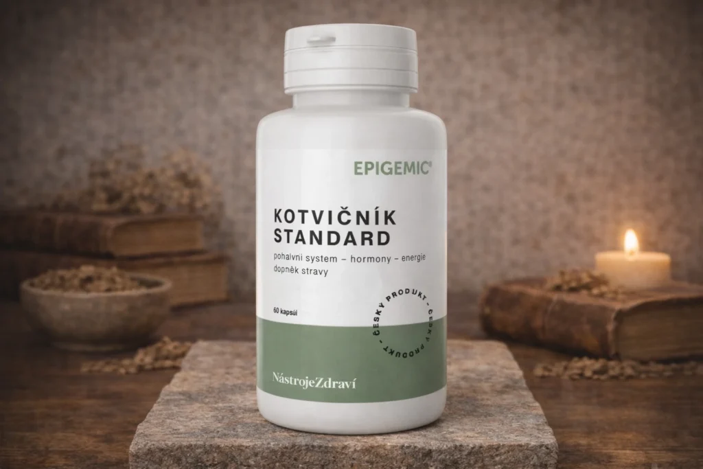 Epigemic Kotvičník Standard 60 kapsúl na kamennej podložke