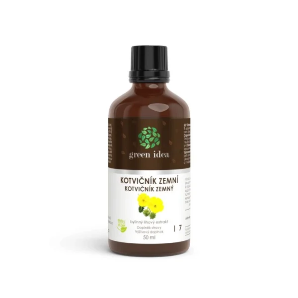 Kotvičník zemný tinktúra Green idea v hnedej fľaštičke 50 ml
