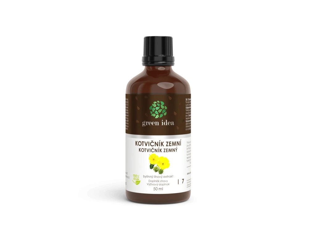 Kotvičník zemný tinktúra Green idea v hnedej fľaštičke 50 ml