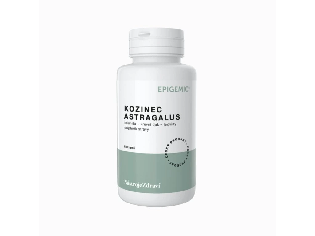 Kozinec Astragalus Epigemic 60 kapsúl v bielej dóze