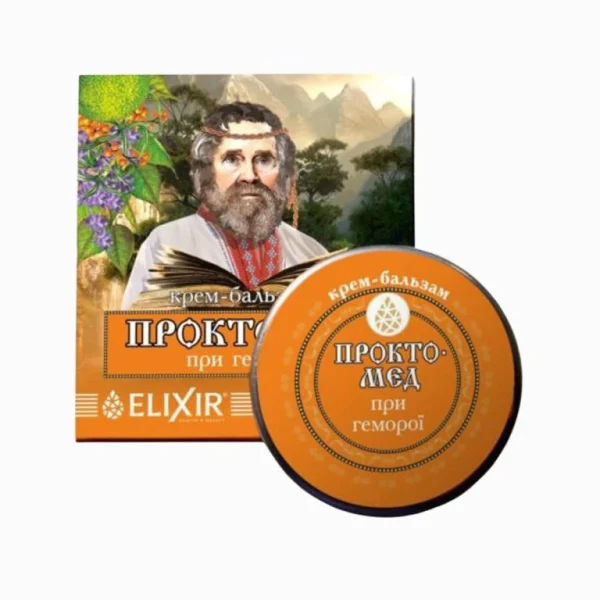 Krémový balzam Proctomed Elixir s krabičkou a okrúhlym balením