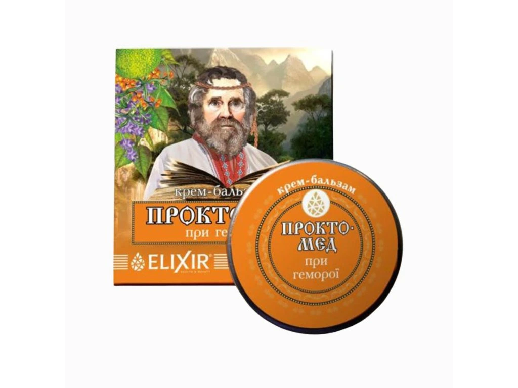 Krémový balzam Proctomed Elixir s krabičkou a okrúhlym balením