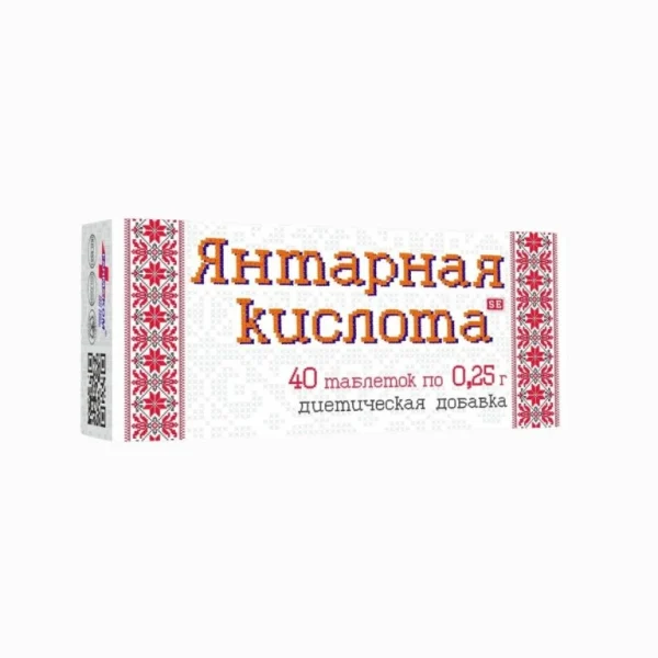 Kyselina jantárová - 40 tabliet - bal. 0,25 g - Farmakom