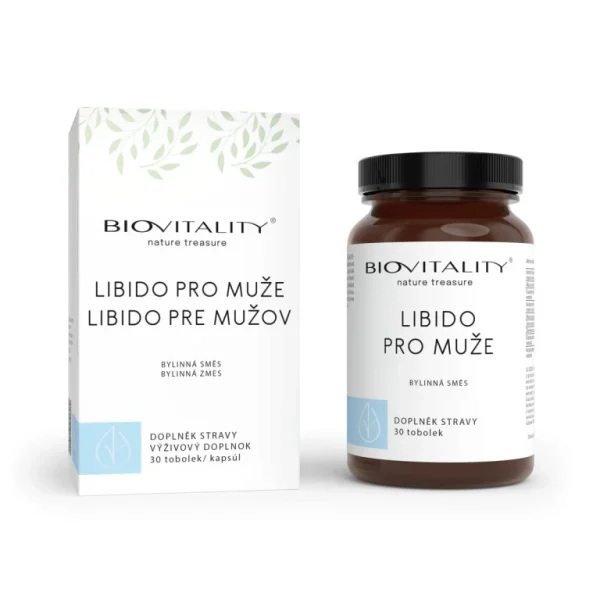 Biovitality Libido pre mužov bylinná zmes v krabičke a dóze